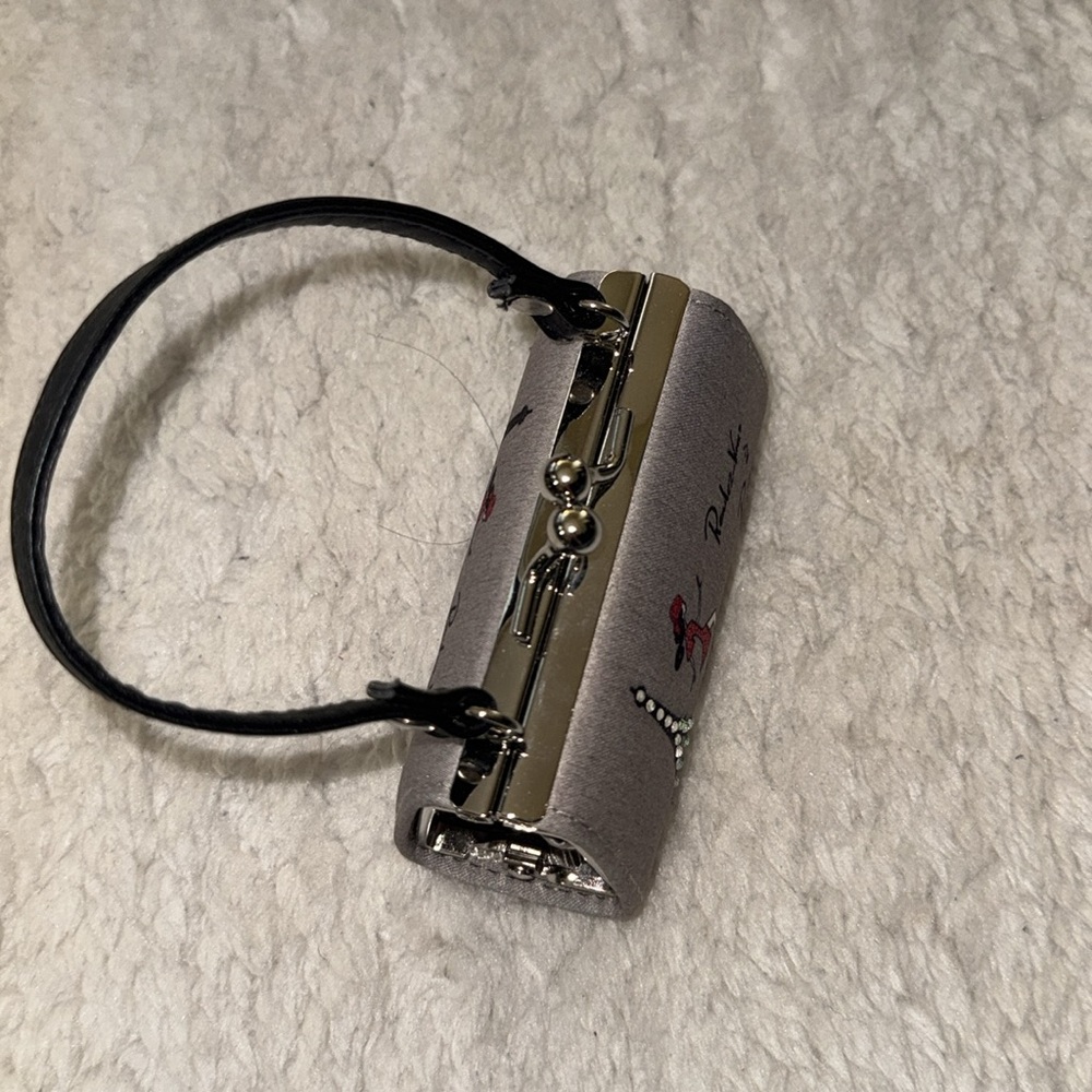 NWOT Grey Mini Paris Handbag Style Coin Purse - Picture 5 of 5